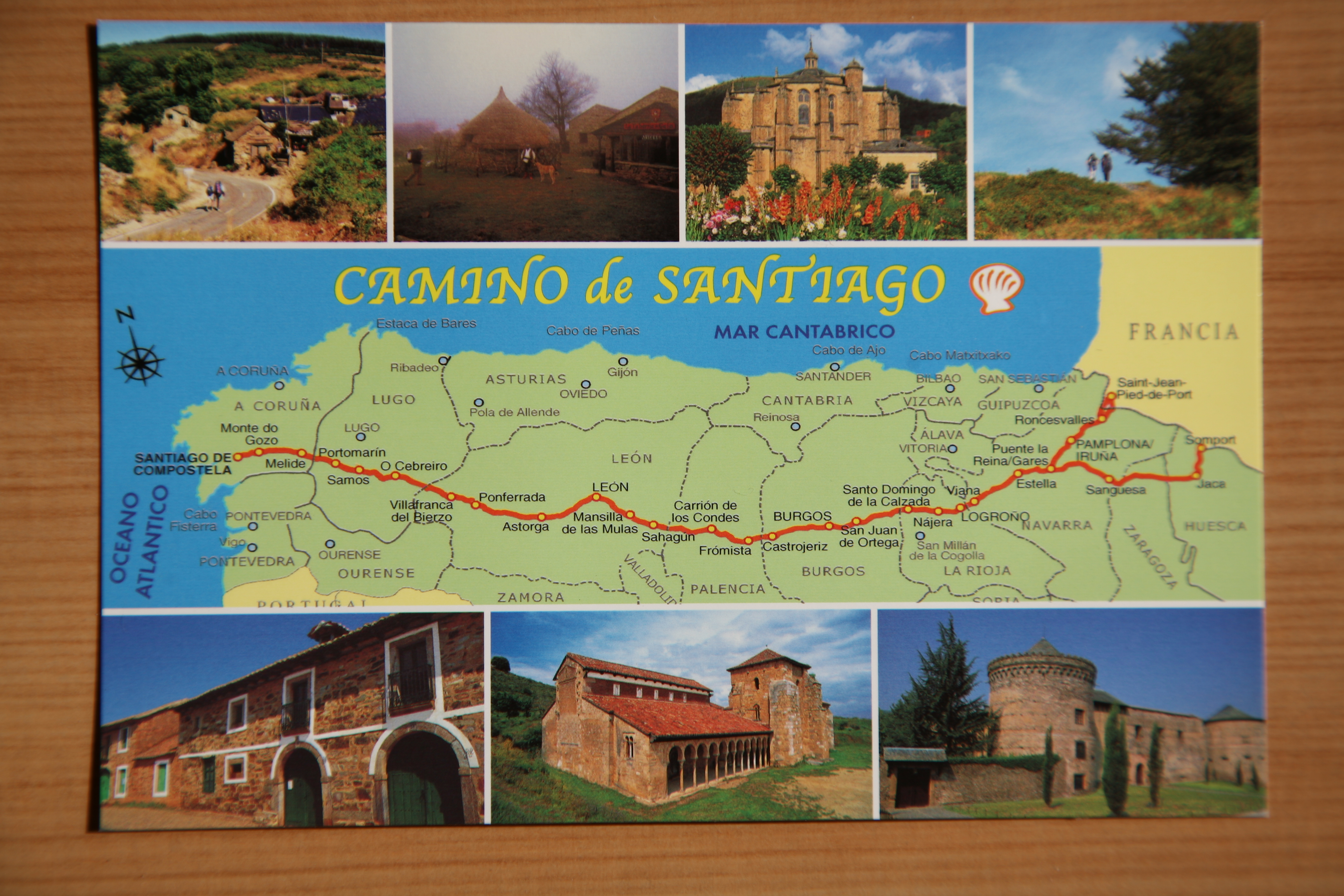 Caminoen kaldes ruten der starter i Pyrenæerne og går vestpå til Santiago de Compostela. Vejen løber under Mælkevejen