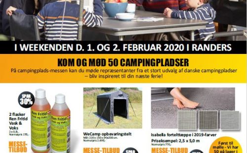 Danmarks største campingplads messe – Gratis adgang – 1. + 2. februar 2020 (Reklame)