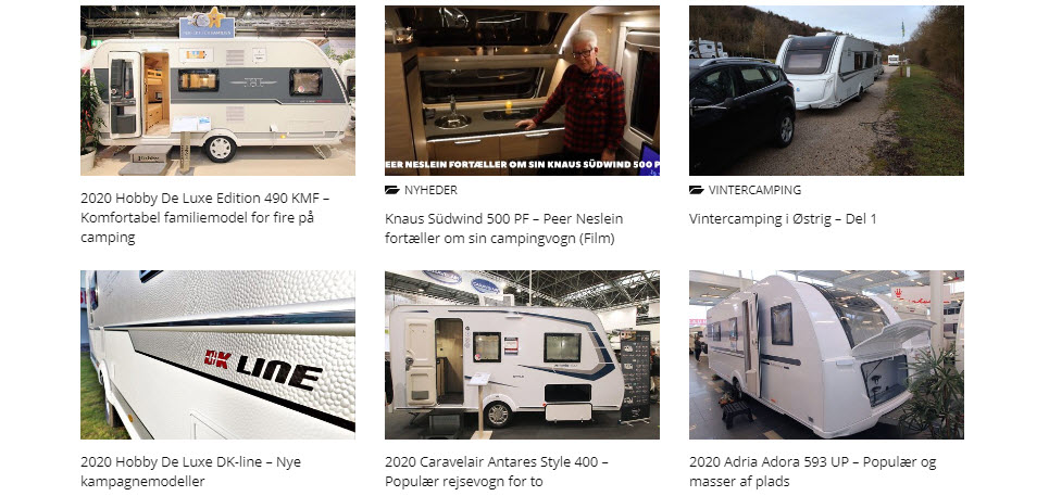 Få et samlet overblik over campingvogne og udstyr fra årgang 2020 (Reklame)