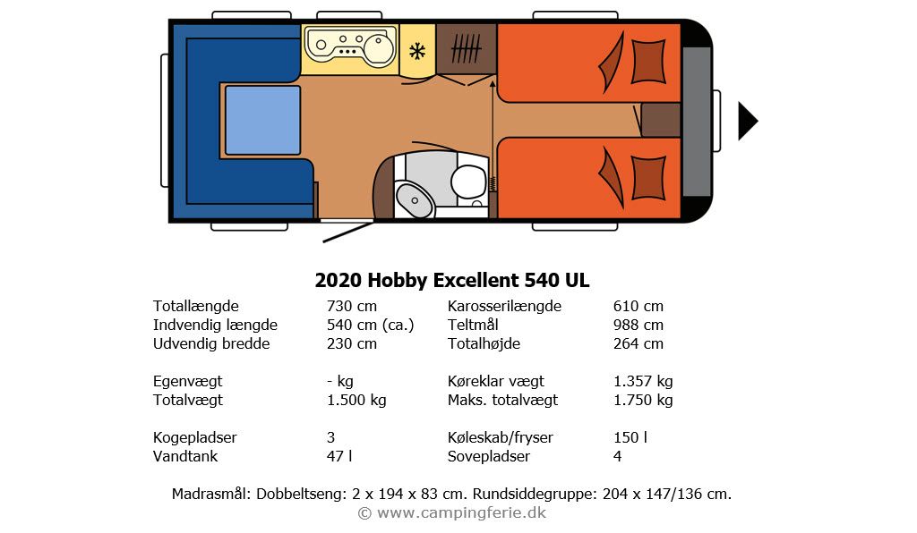 2020 Hobby Excellent 540 UL – Rigtig god plads (Reklame) - Campingferie.dk
