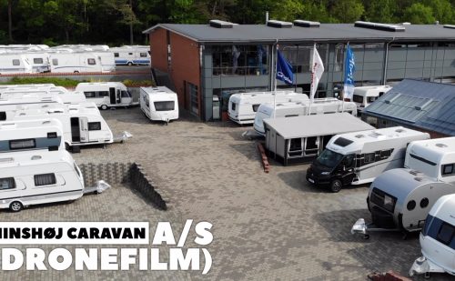 Hinshøj Caravan a/s set fra luften (Dronefilm) (Reklame)