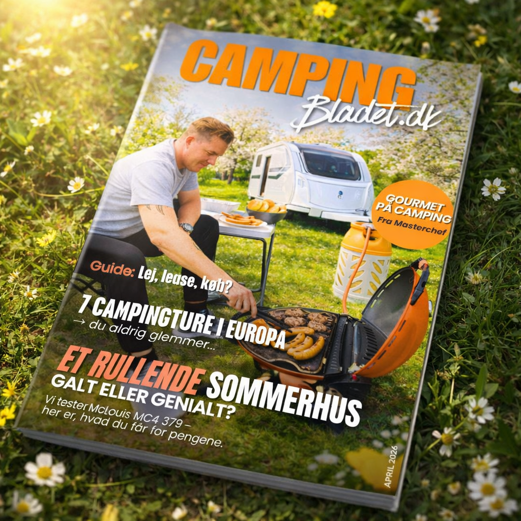 Campingbladet april 2026 – digitalt campingmagasin i Danmark med inspiration til campingferie