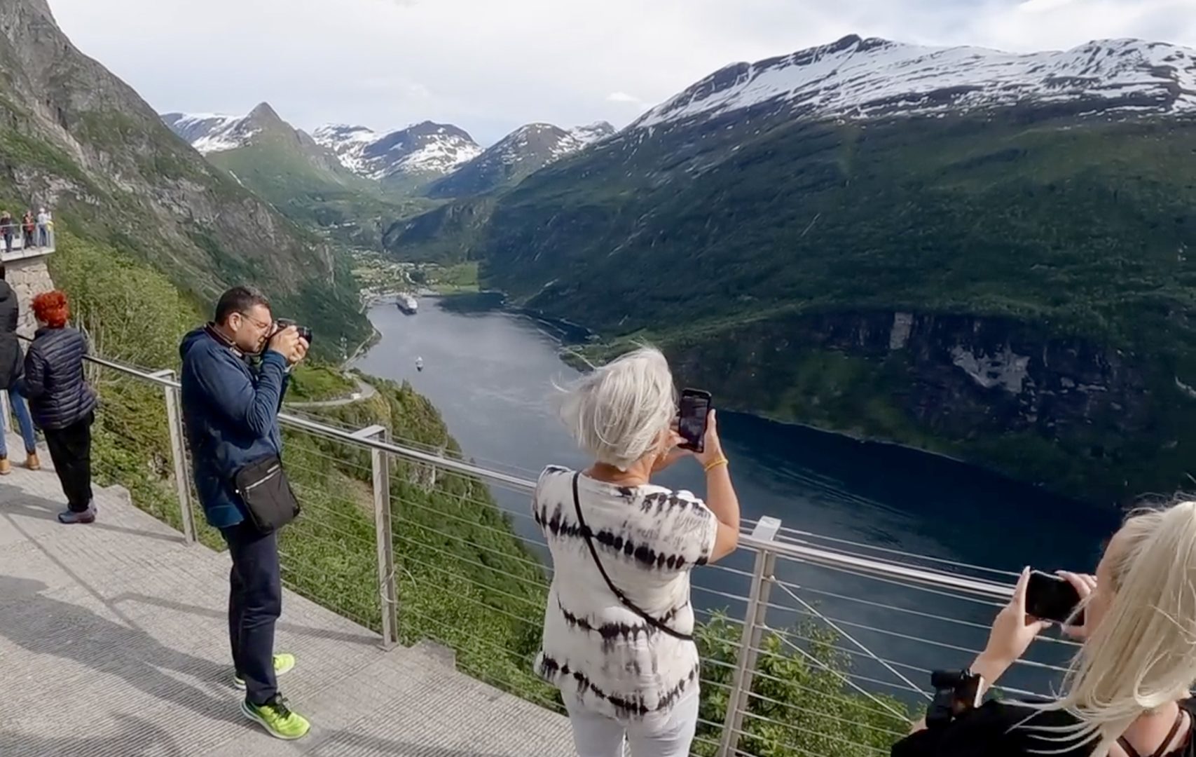Bjergkørsel med campingvogn og autocamper i Norge, Geiranger